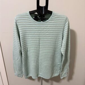 Ann Taylor Blue and Silver Striped Sweater Size XL